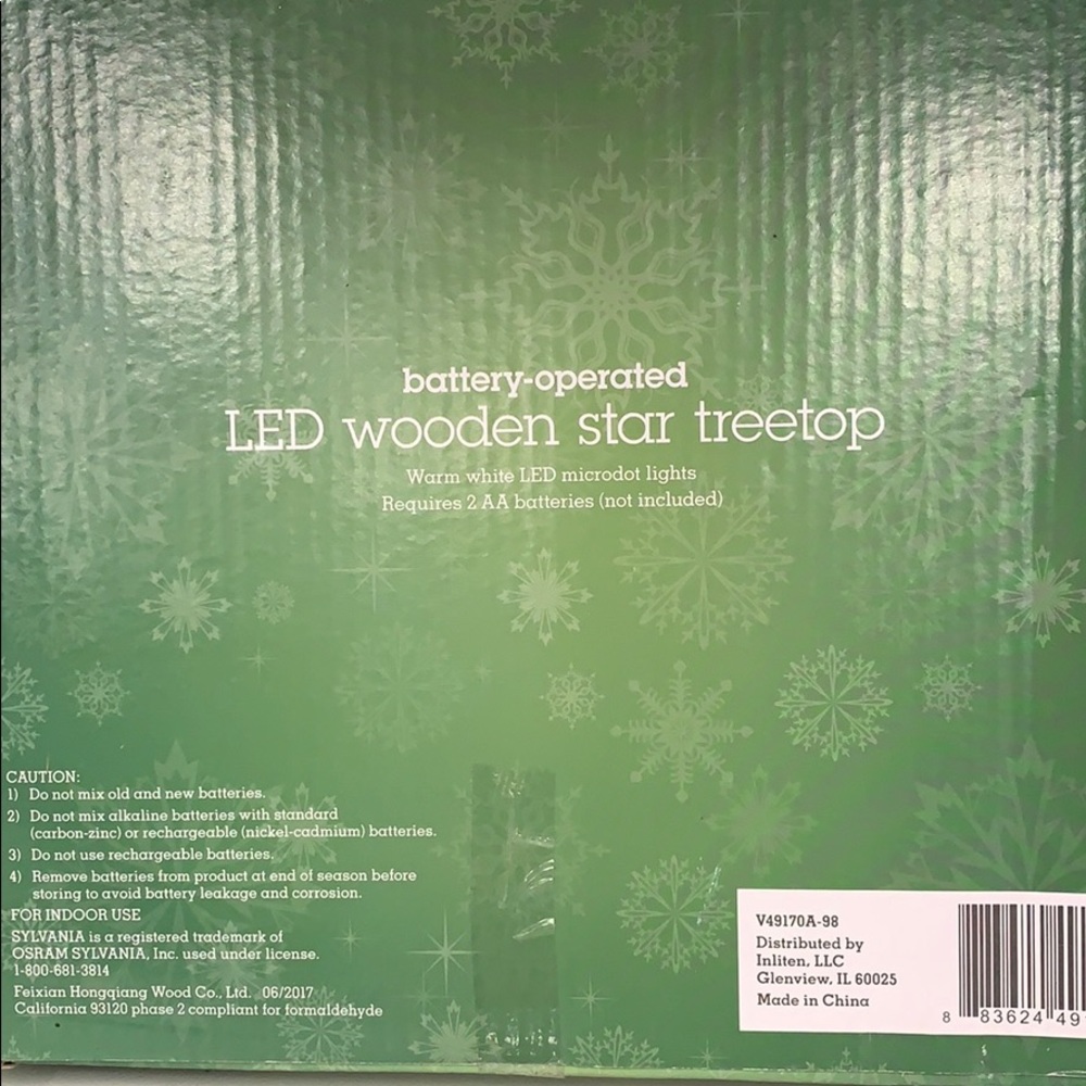 Led wooden star treetop - Picture 2 of 2